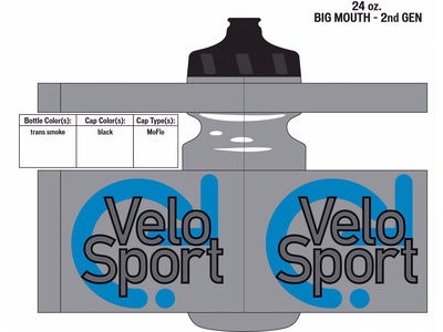 Specialized VeloSport Big Mouth Bottle 24oz Trans Smoke