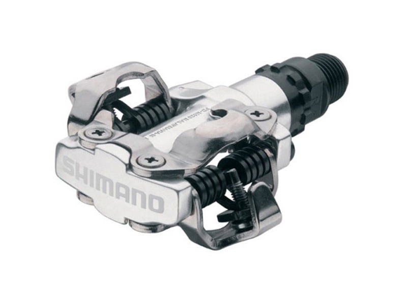 Shimano PD-M520 MTB SPD pedals - two sided mechanism, silver click to zoom image